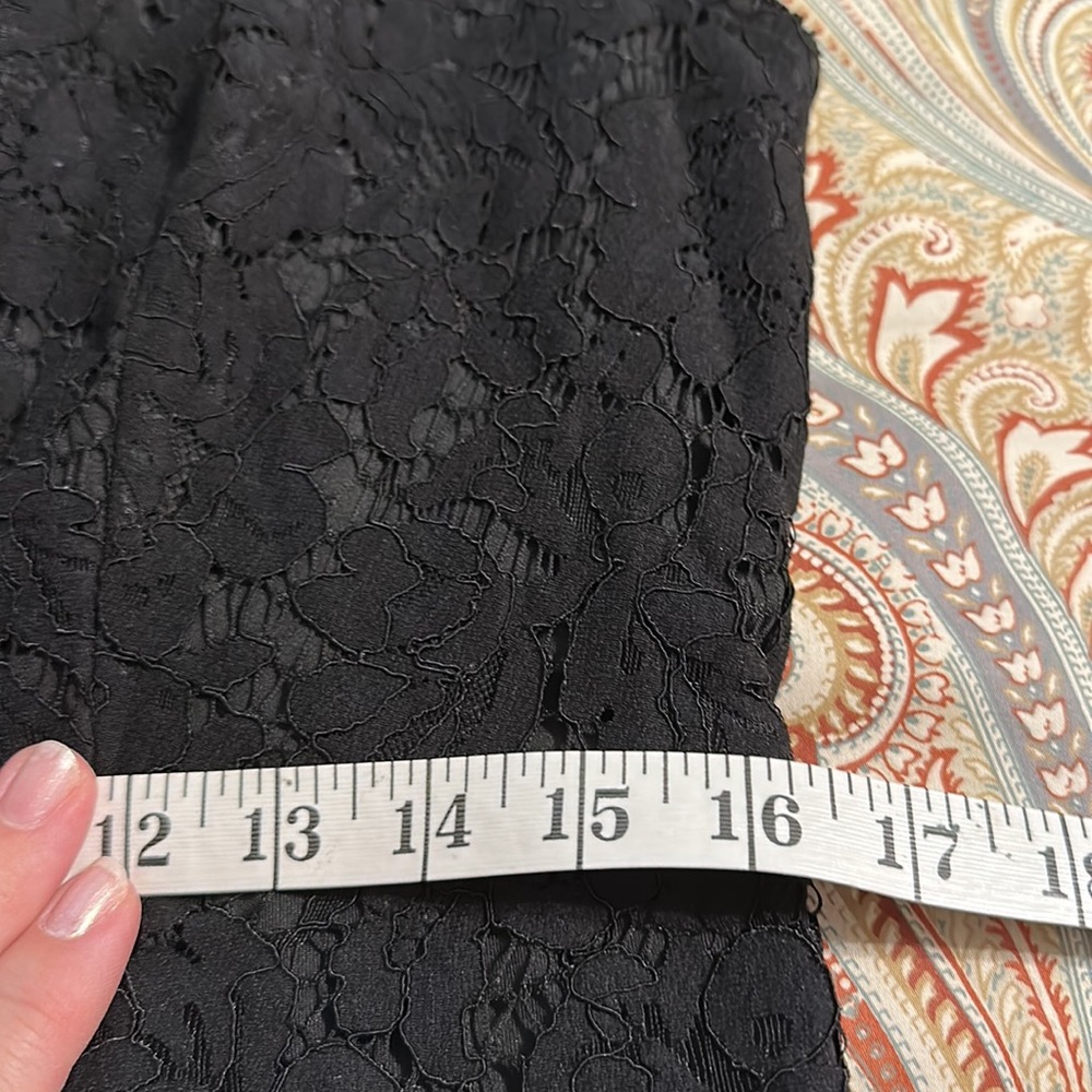 NWT MEROKEETY Women's Sleeveless Lace Floral Cocktail Dress Crew Neck black L - Picture 8 of 13